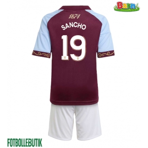 Aston Villa Jadon Sancho #19 Hemmaställ Barn 2025-26 Kortärmad (+ Korta byxor)